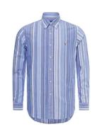 Koszule męskie - Polo Ralph Lauren Męska koszula casual Mężczyźni Regular Fit Bawełna niebieski w paski, S - miniaturka - grafika 1