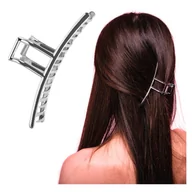 Ozdoby do włosów - Klamra do Włosów Srebrna Duża XXL Spinka Francuska Metalowa i Wytrzymała - miniaturka - grafika 1