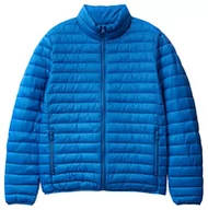 Kurtki męskie - United Colors of Benetton Męska kurtka ocieplana 2ba2un028, intensywny jasnoniebieski 3f4, XXL, Intensywny jasnoniebieski 3f4, XXL - miniaturka - grafika 1