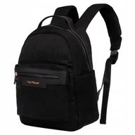 Plecaki - Wings Mały Plecak Turystyczny Bagaż Podręczny Podróżny Czarny - miniaturka - grafika 1