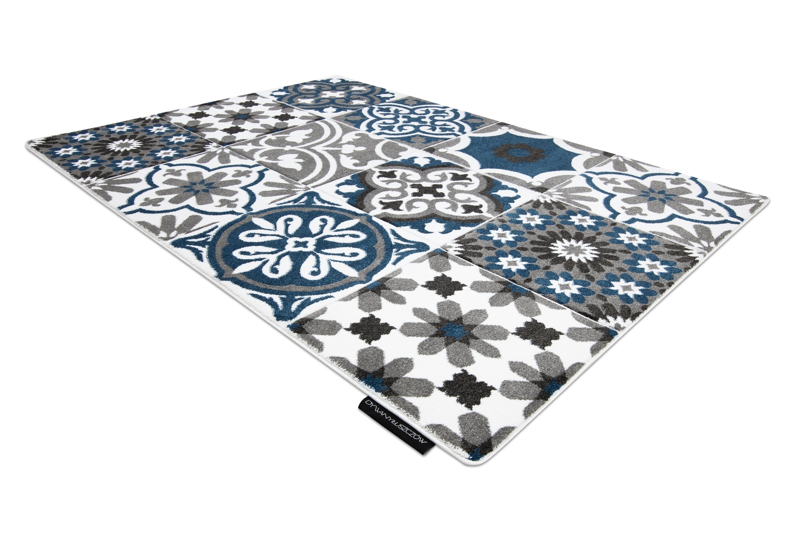 Dywan ALTER Porto Kwiaty niebieski 80x150 cm