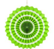Dekoracje domu - GODAN Rozeta wisząca "3 paski", zielona, 40 cm - miniaturka - grafika 1