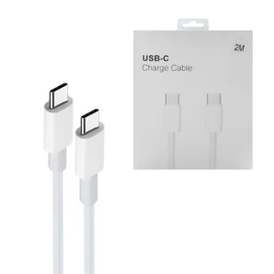 Kabel USB . ECOBOX KABEL USB TYP-C DO TYP-C 3A 2M BIAŁY PD USB-C - Kable USB - miniaturka - grafika 1