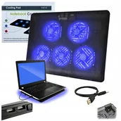 Podkładki chłodzące pod laptopa - Podstawka Chłodząca pod Laptopa Cicha 3 Tryby Pracy 2xUSB 12-17" - miniaturka - grafika 1