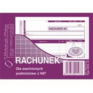 Druki akcydensowe - Michalczyk&Prokop RACHUNEK A6 DLA ZWOLNIONYCH Z VAT POZIOM 234-5 - miniaturka - grafika 1