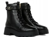 Botki damskie - MICHAEL MICHAEL KORS CZARNE BOTKI ZE SKÓRY NATURALNEJ 40 T6A - miniaturka - grafika 1