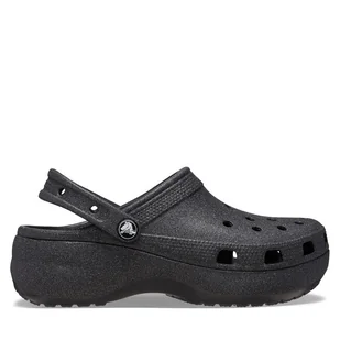 Klapki Crocs Classic Platform Glitter Clog W 207241 Czarny - Klapki i japonki damskie - miniaturka - grafika 1
