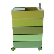 Szafki biurowe - Kontenerek Biurowy 360 / Poręczna Szafka Na Kółkach Z Pięcioma Szufladami - Zielony - miniaturka - grafika 1