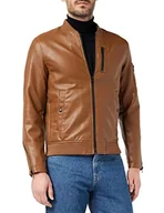 Kurtki męskie - Jack&JONES Męska kurtka bomberka, koniak, L - miniaturka - grafika 1