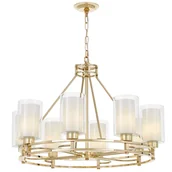 Lampy sufitowe - NOWOCZESNA LAMPA WISZĄCA ZŁOTA MARIETTA W8 - miniaturka - grafika 1