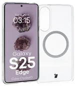 Etui i futerały do telefonów - Bizon Etui z pierścieniem magnetycznym Case CrystalO do Galaxy S25 Edge, przezroczyste - miniaturka - grafika 1