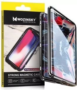 Wozinsky Full Magnetic Case magnetyczne etui 360 pokrowiec na przód i tył z wbudowanym szkłem Vivo X60 czarno-przezroczysty - Etui i futerały do telefonów - miniaturka - grafika 1