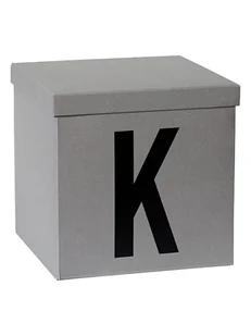STORE IT Skrzynia "K" w kolorze szarym do przechowywania - 30 x 30 x 30 cm - Pudła i pojemniki do przechowywania - miniaturka - grafika 1
