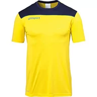 Koszulki sportowe męskie - uhlsport Męska koszulka piłkarska OFFENSE 23 POLY SHIRT piłka nożna odzież treningowa, limonkowożółty/czarny/anthr, 128 - miniaturka - grafika 1