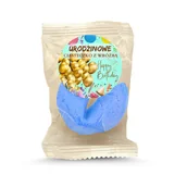 Desery dla dzieci - Ciasteczko z naklejką okrągłą "Urodzinowe ciasteczko" 6g BLUE - miniaturka - grafika 1