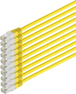 Kabel sieciowy patch S/CONN, kat. 6, S/FTP, PIMF, bezhalogenowy, VE10, żółty, 1,0 m (75711-HY-SET-10) - Kable miedziane - miniaturka - grafika 1