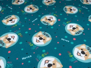 Prześcieradło Hevea Milusie 160x70 (Corgi granat) - Prześcieradła dla dzieci - miniaturka - grafika 1
