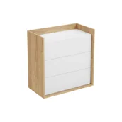 Komody - Komoda 3S Hikora Naturalna / Biel Alpejska Mobius Halmar Biel Alpejska, Hikoria Naturalna - miniaturka - grafika 1