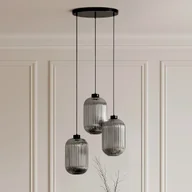 Lampy sufitowe - Lampa wisząca z dymionymi kloszami do kuchni K-5756 z serii SILVA - miniaturka - grafika 1