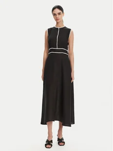 ICONA Sukienka letnia RP5LE007 Czarny Regular Fit - Sukienki - miniaturka - grafika 1