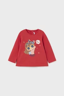 Mayoral longsleeve niemowlęcy kolor pomarańczowy - Bluzki dla niemowląt - miniaturka - grafika 1