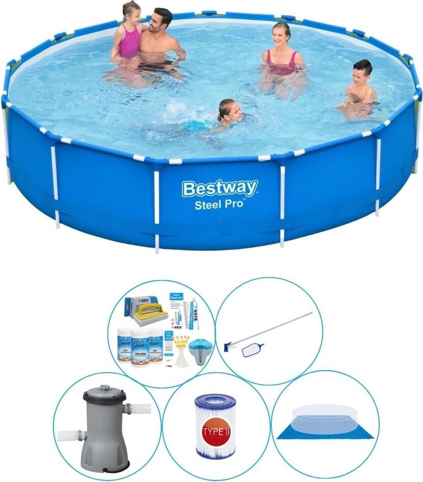 Basen Plus Akcesoria - Bestway Steel Pro 396x84 cm - Okrągły