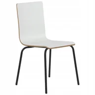 Fotele i krzesła biurowe - Krzesło Do Restauracji Laminowane Werdi B Czarny/biały Solidny - miniaturka - grafika 1
