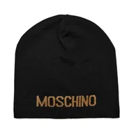 Czapki damskie - Moschino Czapka z dodatkiem wełny - miniaturka - grafika 1