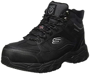 Skechers Męskie buty Ledom, Czarna skóra, 45 EU - Biuro i firma OUTLET - miniaturka - grafika 1
