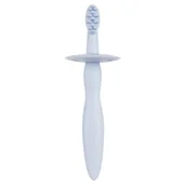 Inne akcesoria do pielęgnacji dzieci - Canpol babies babies silikonowa szczoteczka gryzaczek z ogranicznikiem niebieska 51/500 - miniaturka - grafika 1