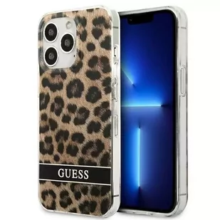 Guess GUHCP13LHSLEOW iPhone 13 Pro / 13 6,1" brązowy/brown hardcase Leopard - Etui i futerały do telefonów - miniaturka - grafika 1
