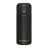 Kubki termiczne - KUBEK TERMICZNY 320 ML ALICE AMBITION Z BLOKADĄ OTWIERA PRZYCISKIEM CZARNY - miniaturka - grafika 1
