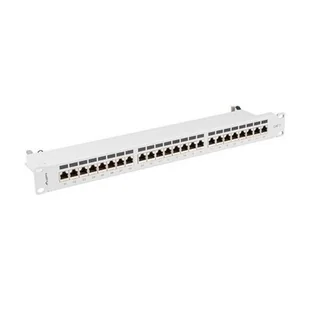 Lanberg Patch panel 24 port 1U kat.7 ekranowany szary PPS7-1024-S - Szafy rack - miniaturka - grafika 1