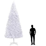 Choinki - vidaXL Sztuczna choinka, 400 cm, biała - miniaturka - grafika 1