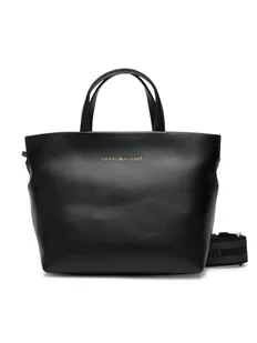 Tommy Hilfiger Torebka Th Logotape AW0AW17694 Czarny - Torebki damskie - miniaturka - grafika 1