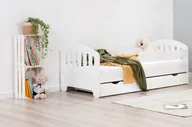 Łóżka dla dzieci i młodzieży - Lelu Design Łóżko 140x80cm Sweet Armadillo pojedyncze z szufladą kolor biały - miniaturka - grafika 1
