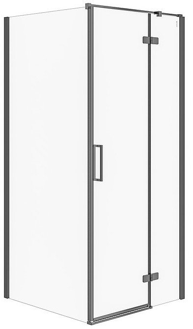 Cersanit Kabina PRYSZNICOWA NAROŻNA CITY CZARNA 90X90X195 PRAWA SZKŁO TRANSPARE