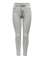 Spodnie damskie - ONLY Dżinsy damskie skinny fit ONLMila Life HW Ankle, Jasnoszary denim, 30W / 32L - miniaturka - grafika 1