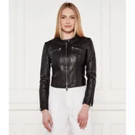 Kurtki damskie - Pinko Skórzana kurtka BORDERLINE Slim Fit - miniaturka - grafika 1