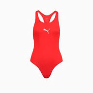 Stroje kąpielowe - Kostium kąpielowy damski Puma SWIM czerwony 90768102 - miniaturka - grafika 1