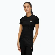 Koszulki i topy damskie - Koszulka polo damska FILA Leuben black - miniaturka - grafika 1