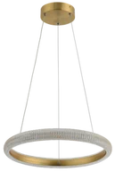 Lampy sufitowe - Vigo - lampa wisząca 1 płomienna LED złoty galwanizowany - miniaturka - grafika 1