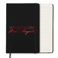 Notesy i bloczki - NOTES CZARNY Z GUMKĄ A5 LINIE NA PREZENT DLA PANI MAGISTER RED WIELE WZORÓW - miniaturka - grafika 1