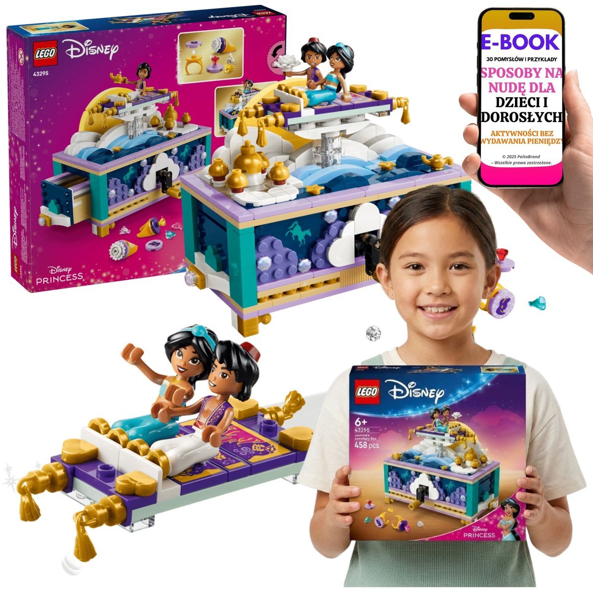 LEGO Disney Princess Dżasmina 43295 Magiczna Szkatułka z Szufladami + E-BOOK-3