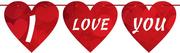Walentynki - Baner wiszący serca I Love You na Walentynki - 2m - miniaturka - grafika 1
