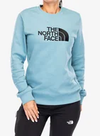 Bluzy sportowe damskie - Bluza damska bez kaptura The North Face Drew Peak Crew - algae blue - miniaturka - grafika 1