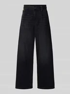 Spodnie damskie - Jeansy o luźnym kroju z wysokim stanem i detalem z logo model ‘Skater’ - miniaturka - grafika 1