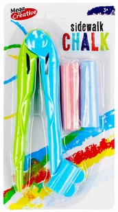 Kreda chodnikowa 2 kolory + akcesoria - MEGA CREATIVE - Kreda - miniaturka - grafika 1
