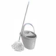 Miotły, szufle, mopy - York ZESTAW do sprzątania BACTERIA STOP wiadro z wyciskaczem 12L + mop sznurkowy z mikrofibry + kij wzmocniony 120 cm oficjalny sklep internetowy YOR - miniaturka - grafika 1