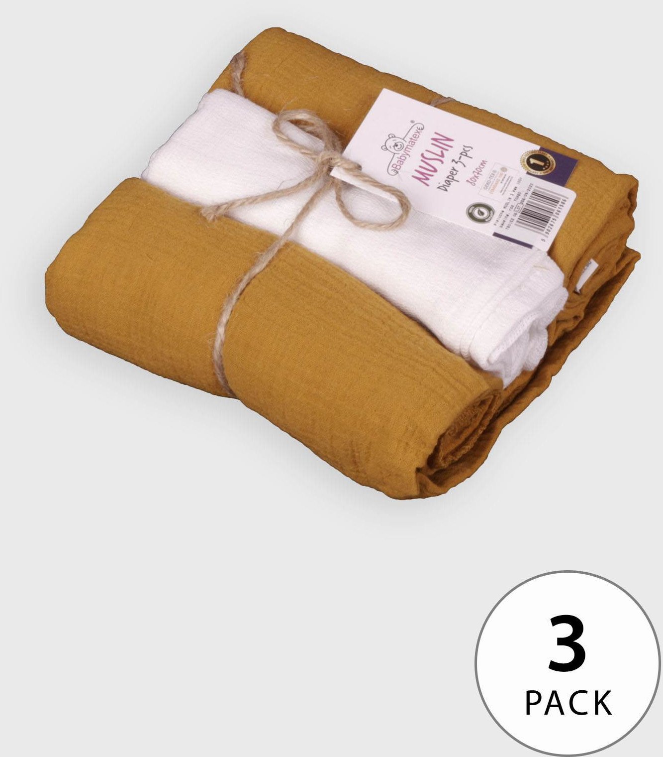 Pielucha MUSLIN 3 pak incl.1x tetra, roz. 70x80